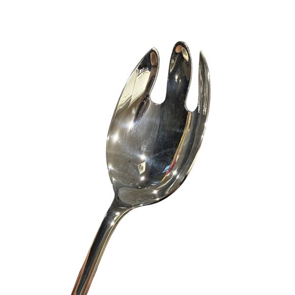 Gerity Georgian‎ Serving Spoon Fork Salad Reproduction Silverplate Vintage 13" - Picture 4 of 13